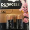 Duracell DL123A  - 1 blister card of 2 CR123A Lithium battery